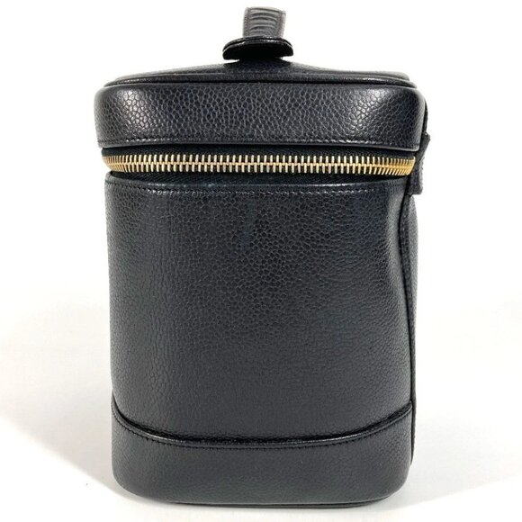 CHANEL A01998 CC CC Mark logo Bag Vanity Bag Vertical Hand Bag - Picture 11 of 16